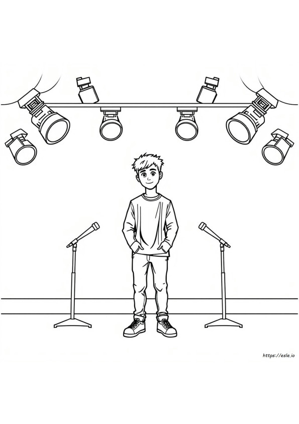 Justin Beiber Coloring Page