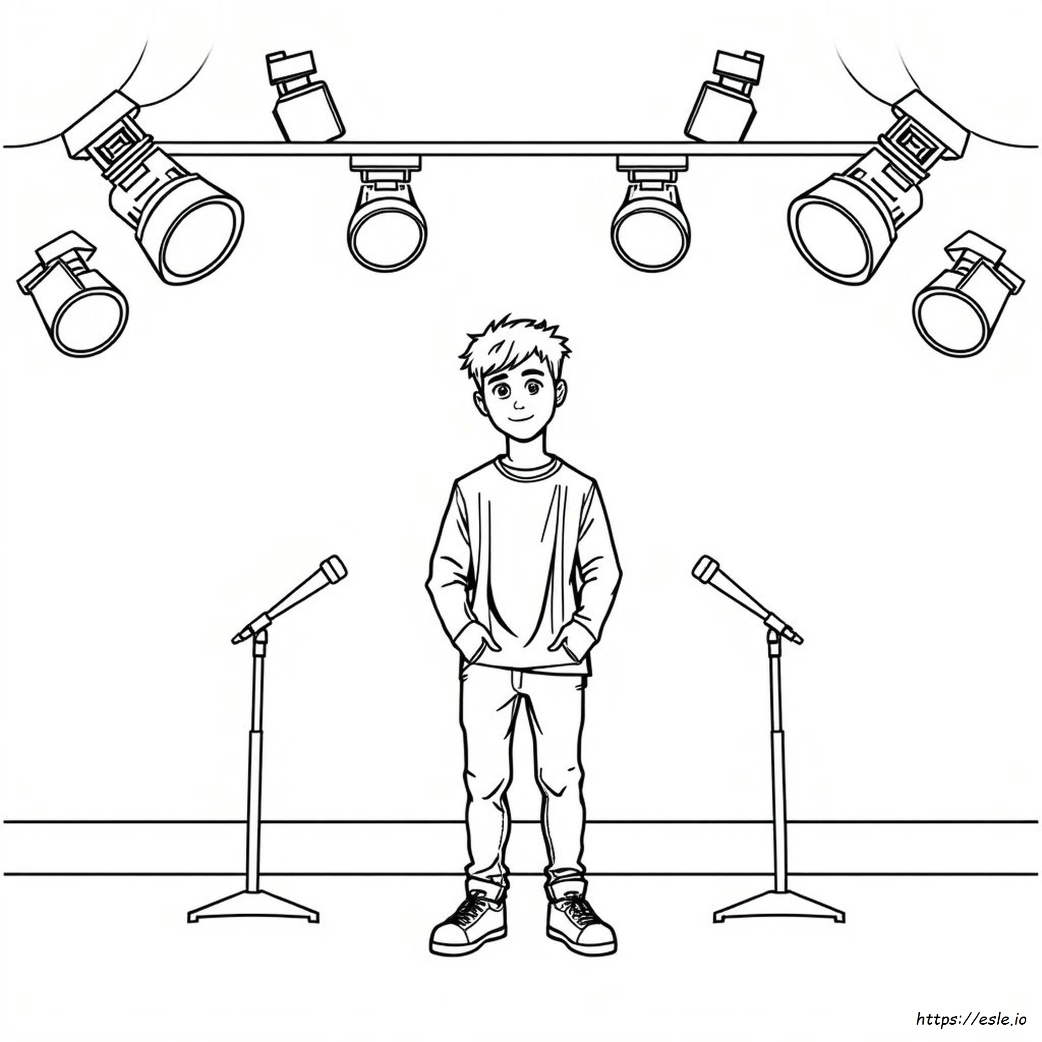 Justin Bieber Boyama Sayfası - Ücretsiz Yazdırılabilir PDF