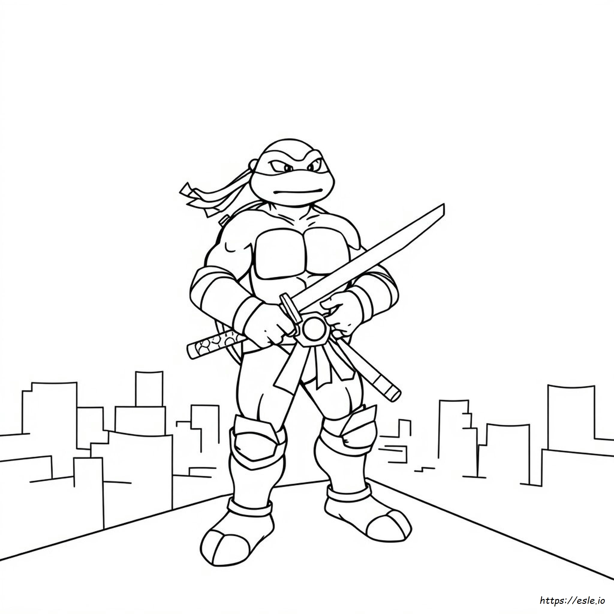 Teenage Mutant Ninja Turtles Leonardo Coloring Pages