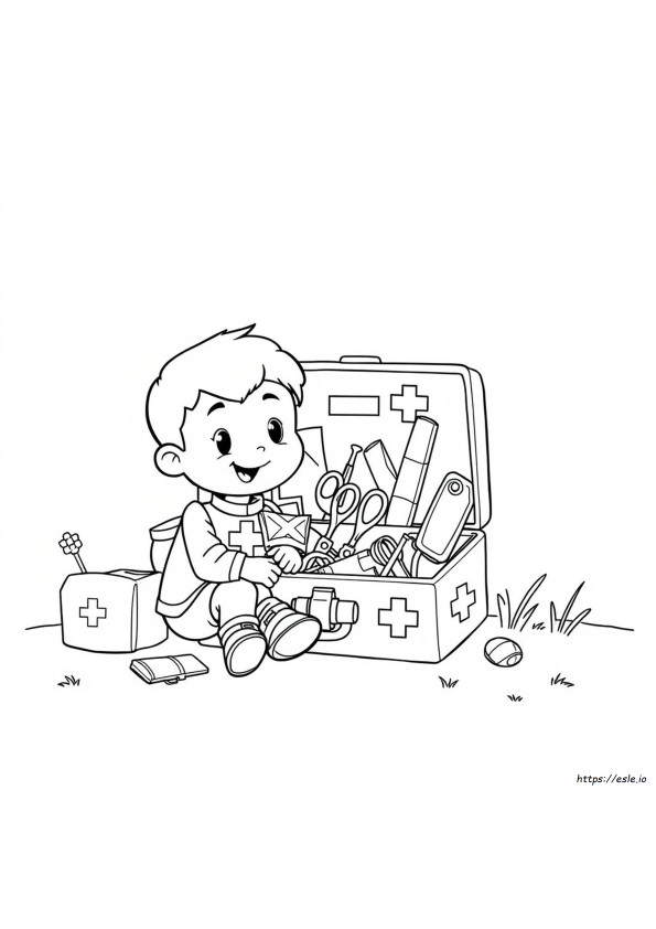 Coloriage Kit De Premiers Secours
