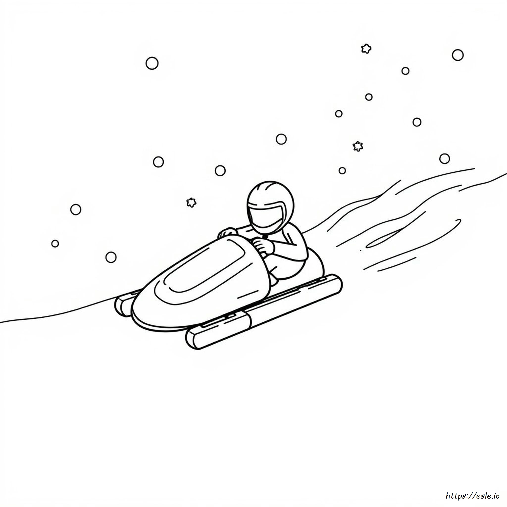 Luge Coloring Pages