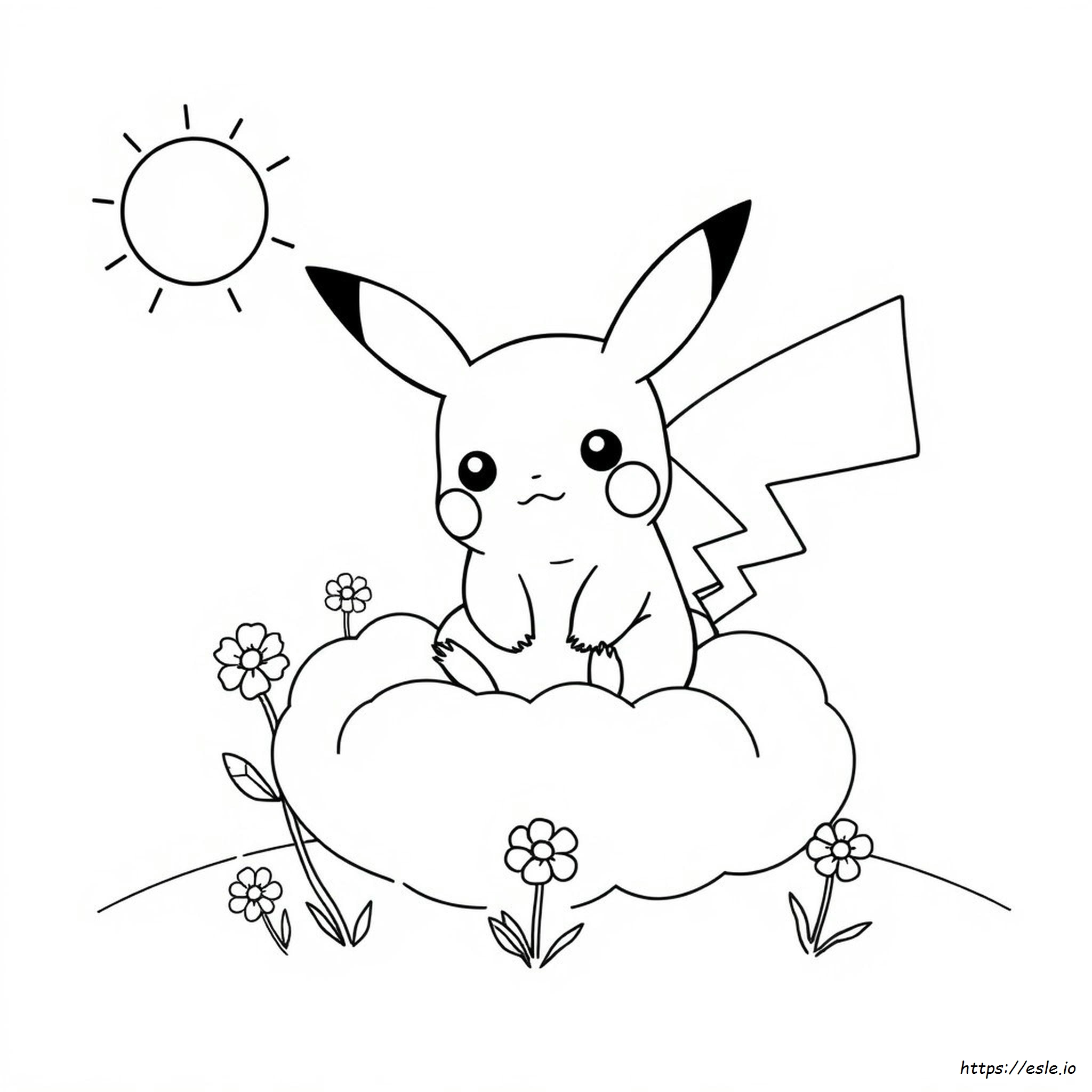 Aranyos Pikachu Színező