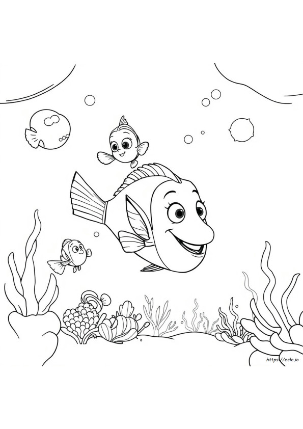 Nemo And Friends Coloring Pages