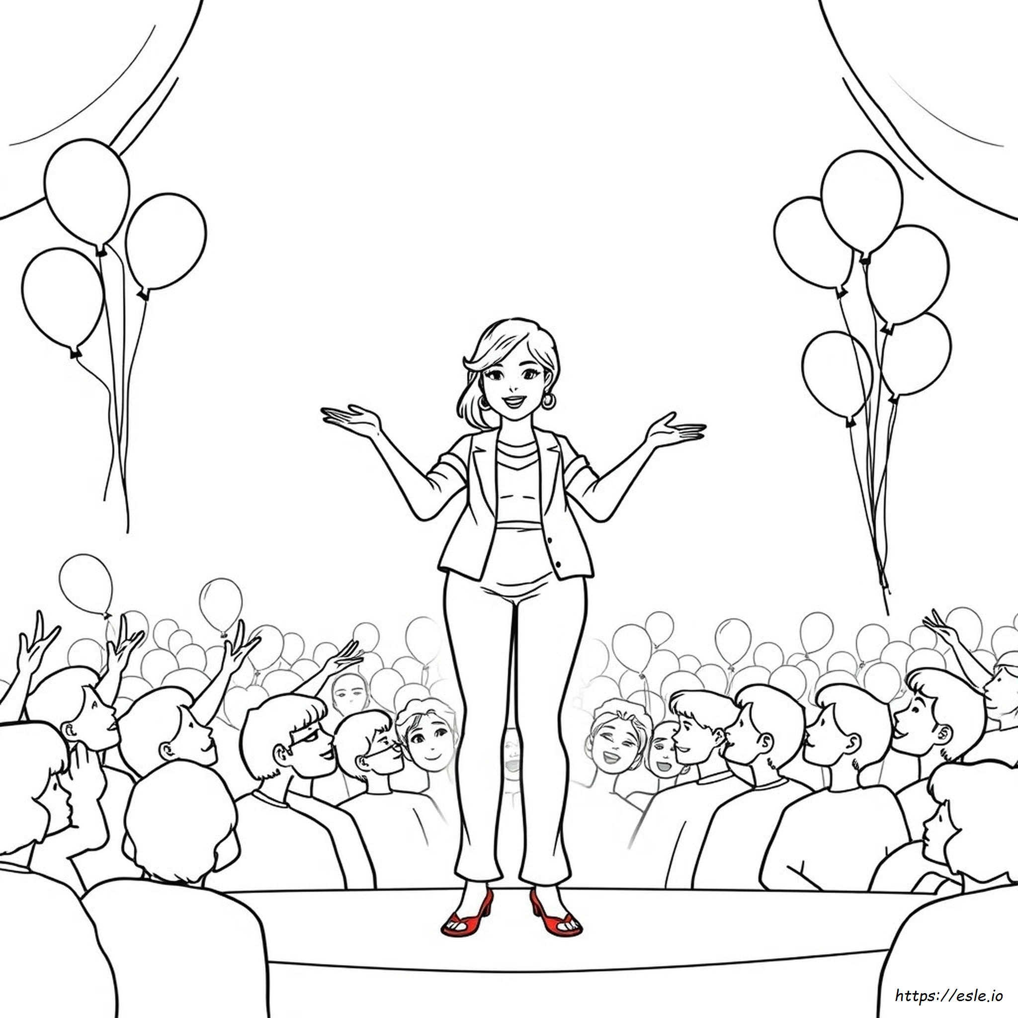 Famous Women Coloring Page - Free Printable PDF