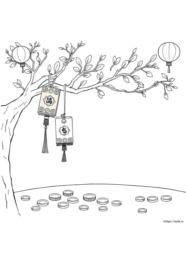 Lucky Money Coloring Page