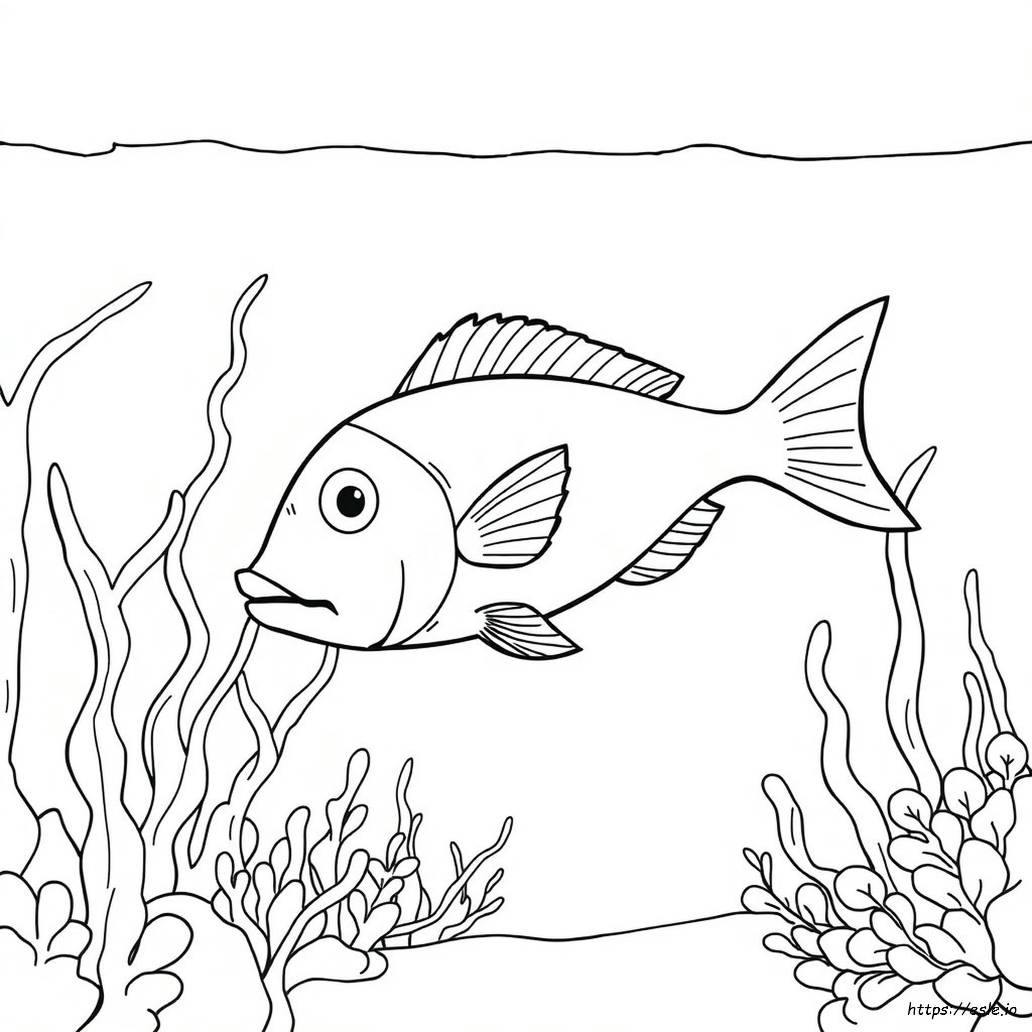 Gambar Ikan Hitam Putih Gratis Untuk Dicetak