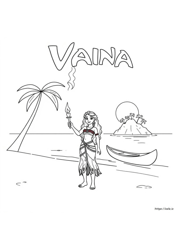 Vaiana Coloring