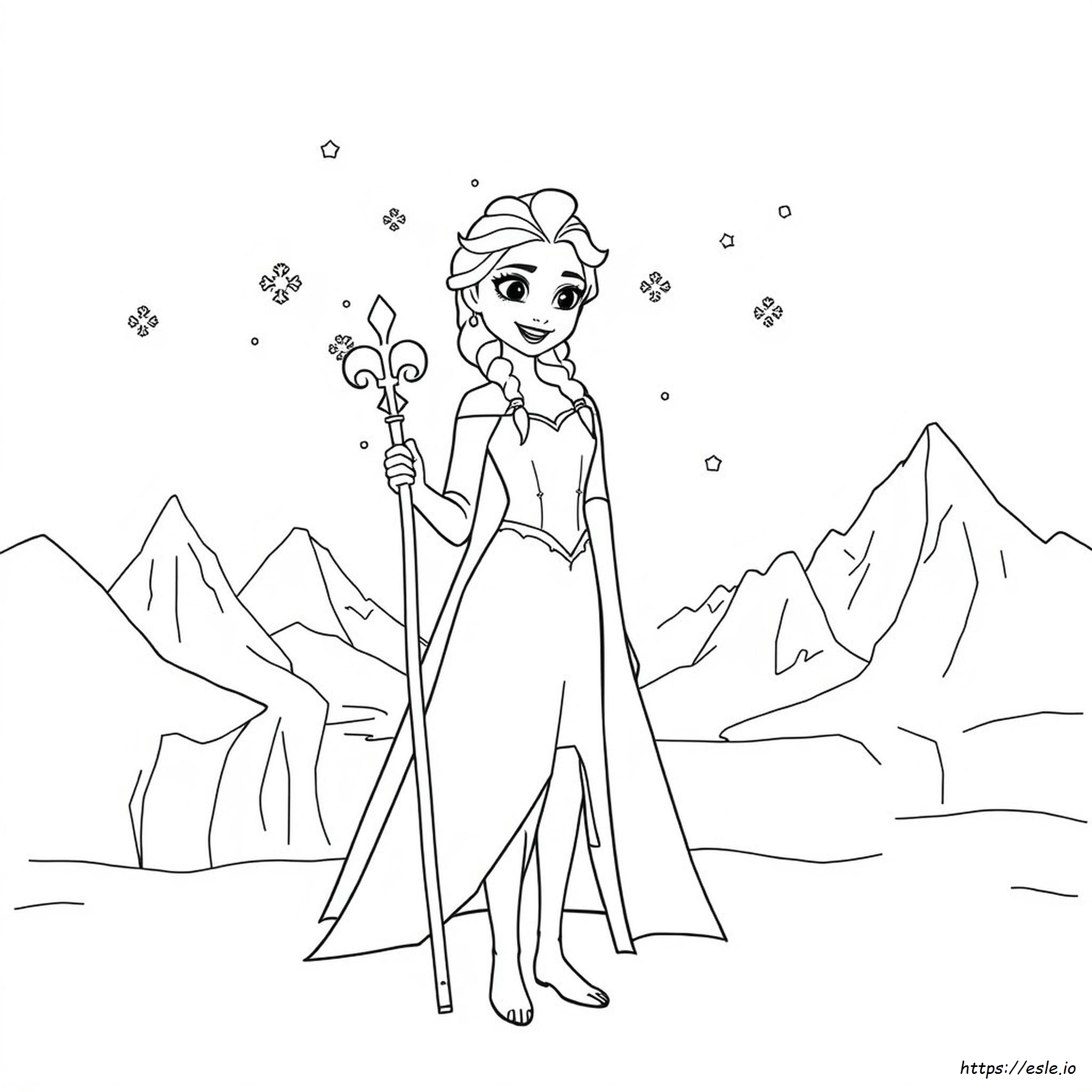 Lembar Mewarnai Elsa