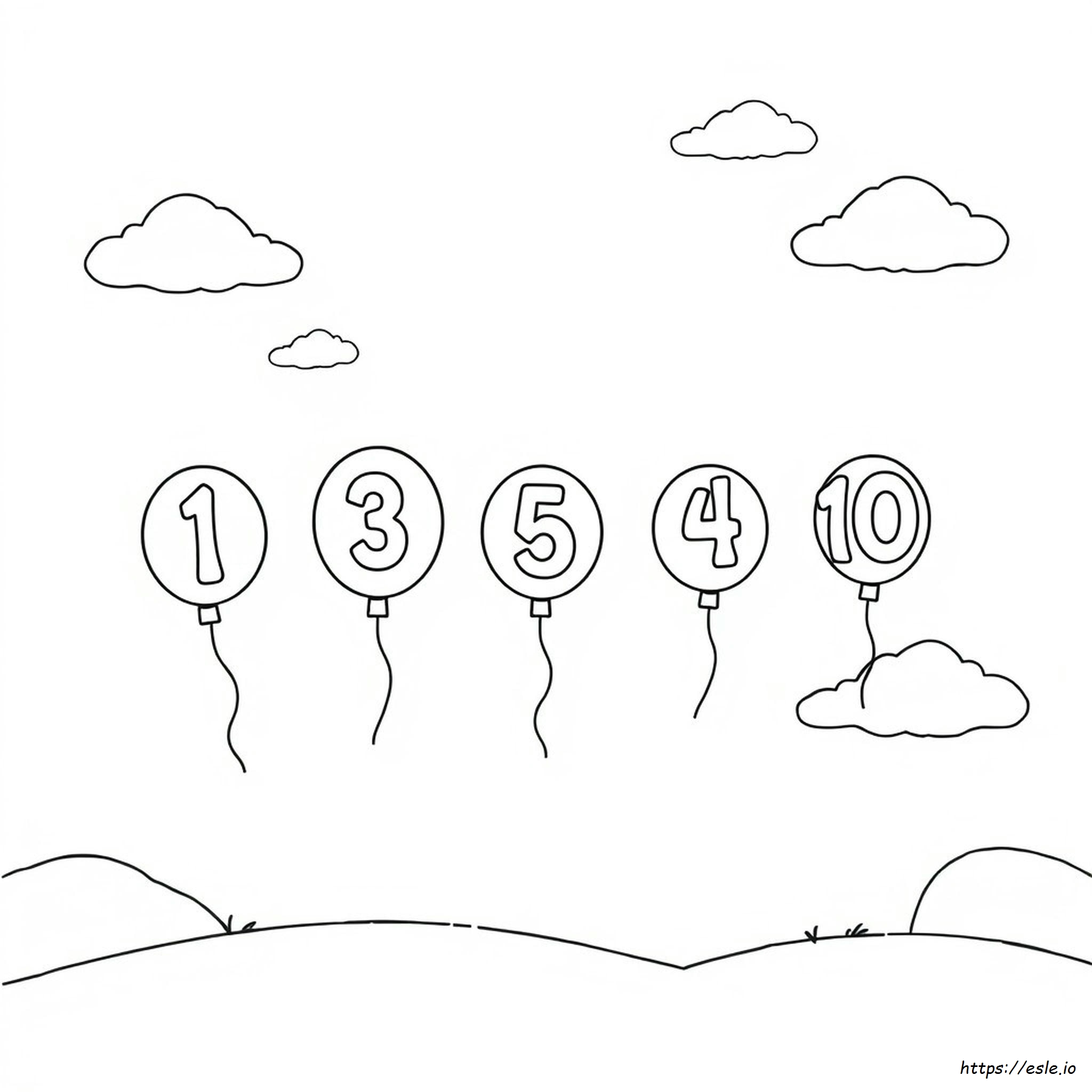 Coloring Numbers 1 10