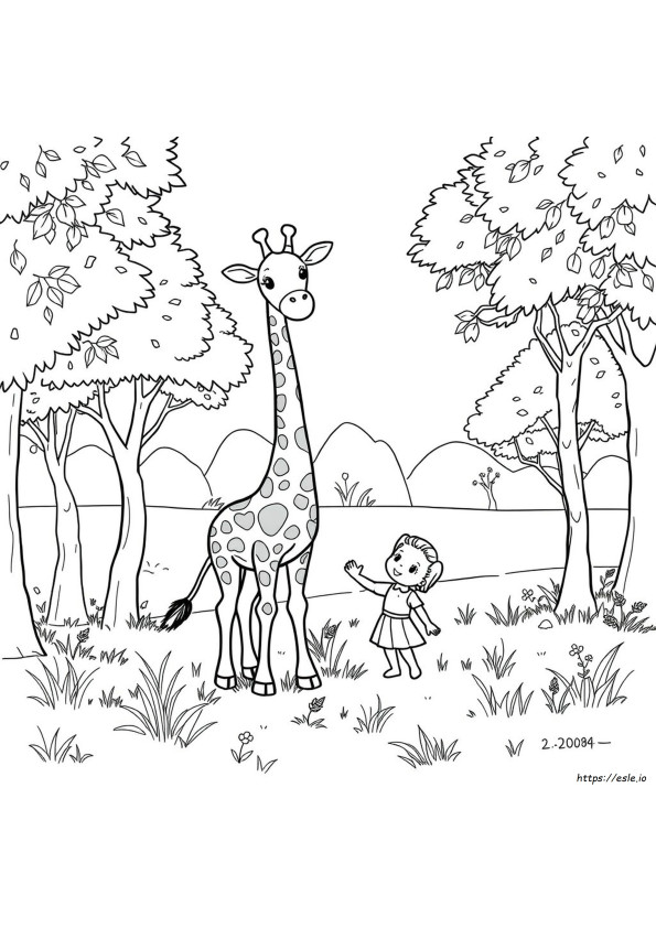 Precious Moments Giraffe Coloring Pages