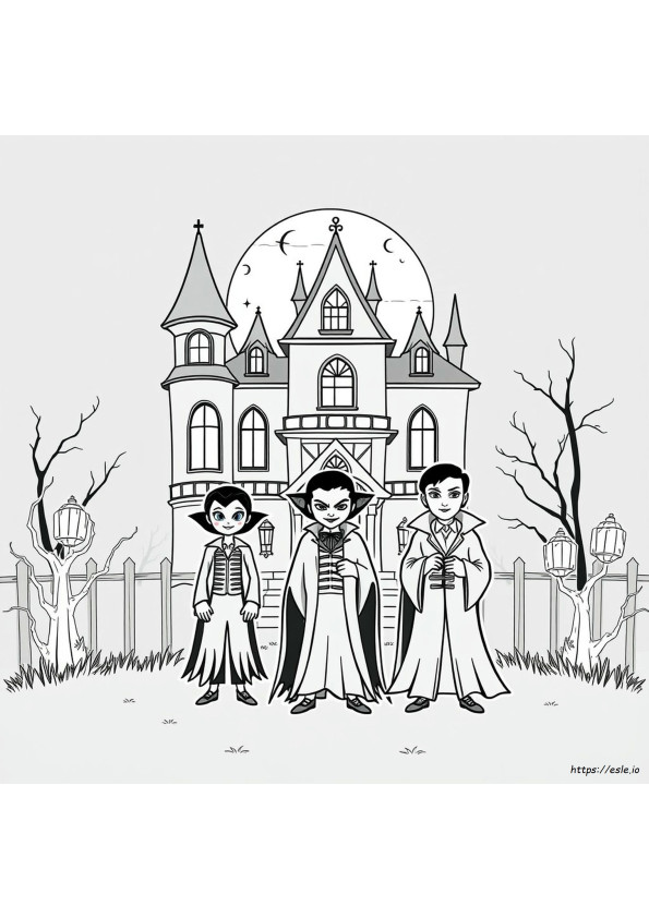 Desene De Colorat Cu Vampiri Gratuite