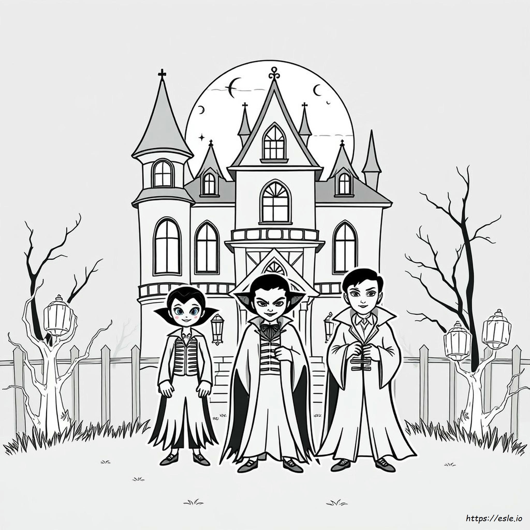 Vampire Coloring Pages Free