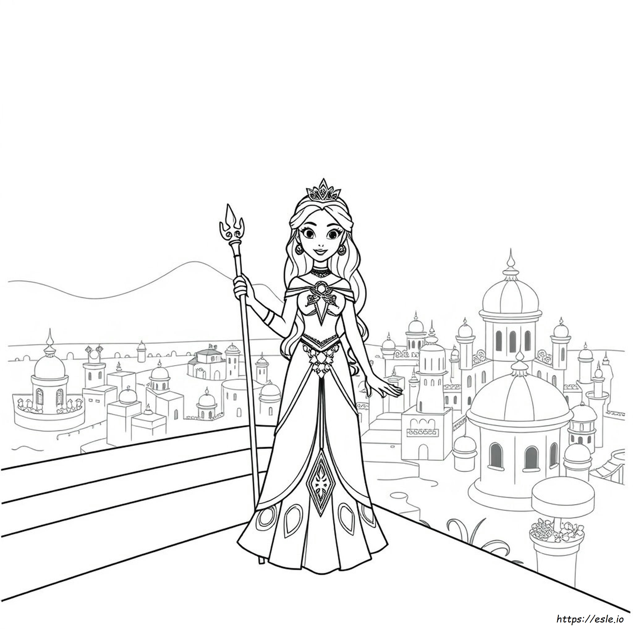 Putri Avalor Halaman Mewarnai - Gambar Gratis untuk Dicetak