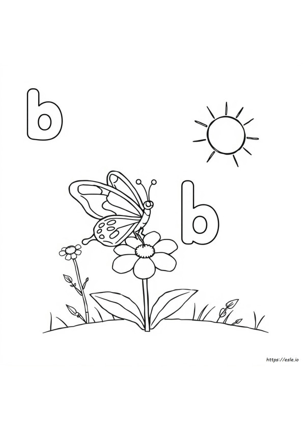 Scheda Da Colorare Lettera B