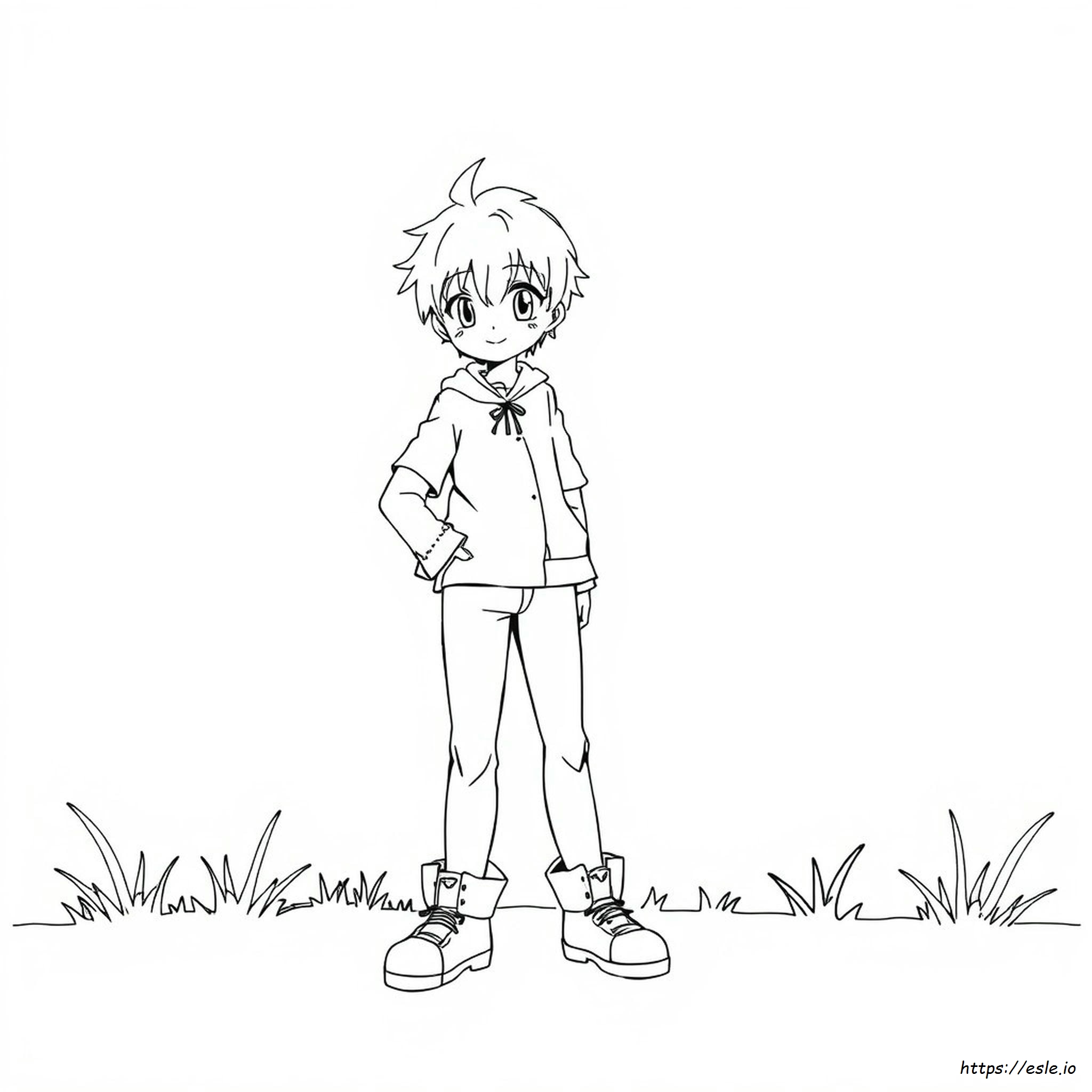 Anime Seni Garis Halaman Mewarnai