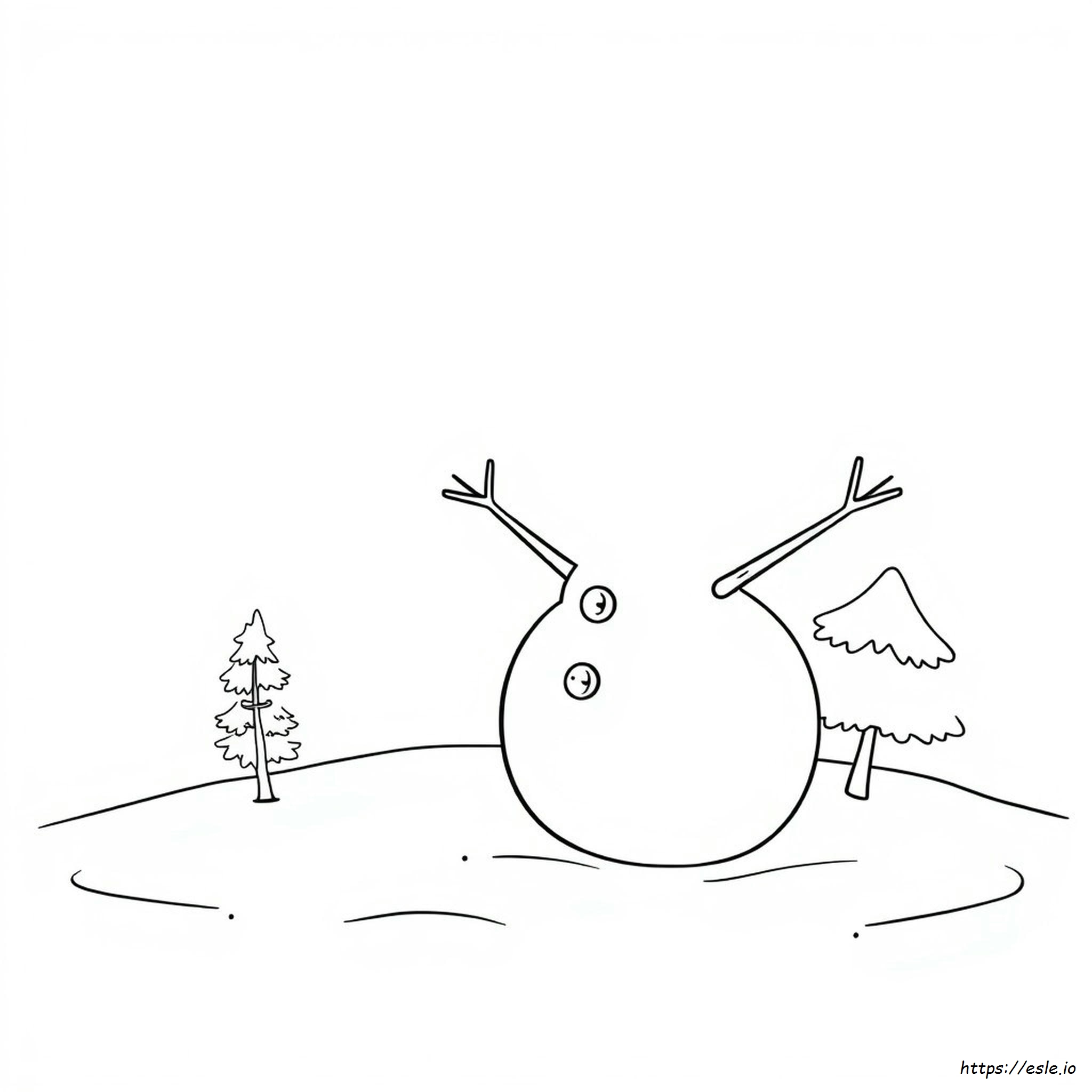 Free Printable Cute Snowman Coloring Pages