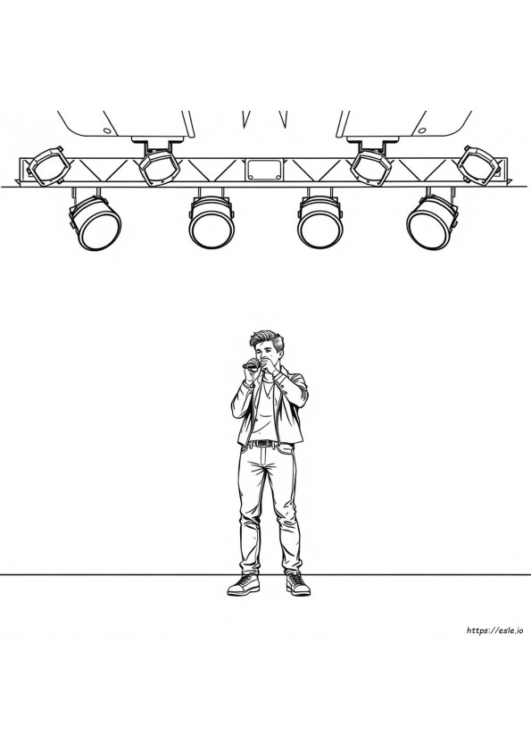 Nick Jonas Coloring Page