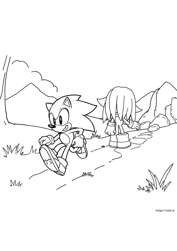 Sonic E Knuckles Da Colorare