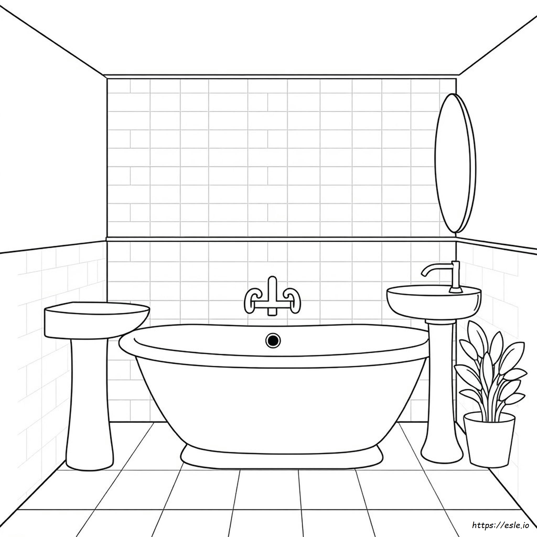 How To Add Color To A Bathroom Coloring Page