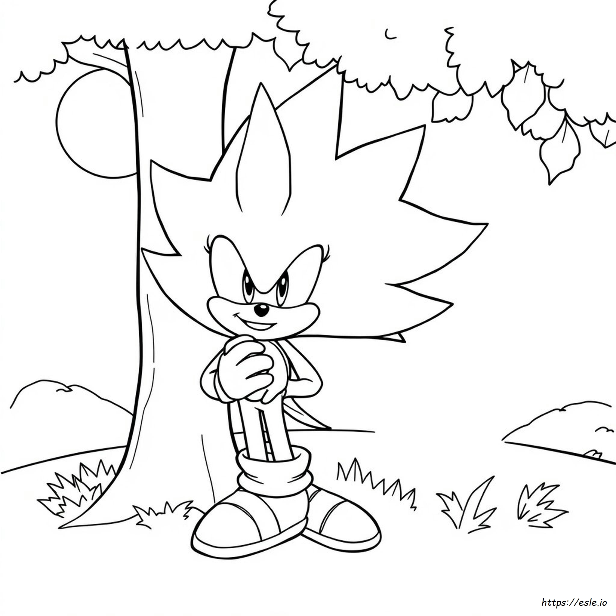 Coloriage Shadow Sonic À Imprimer