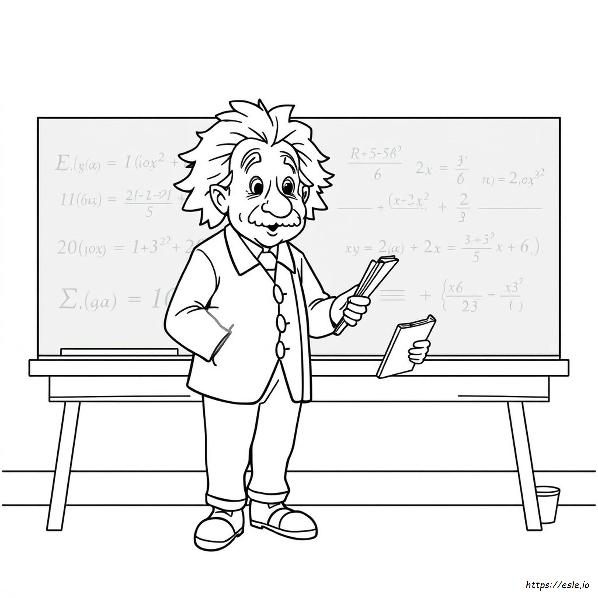 Einsteinin Värityskuva - Ilmainen PDF-tulostus