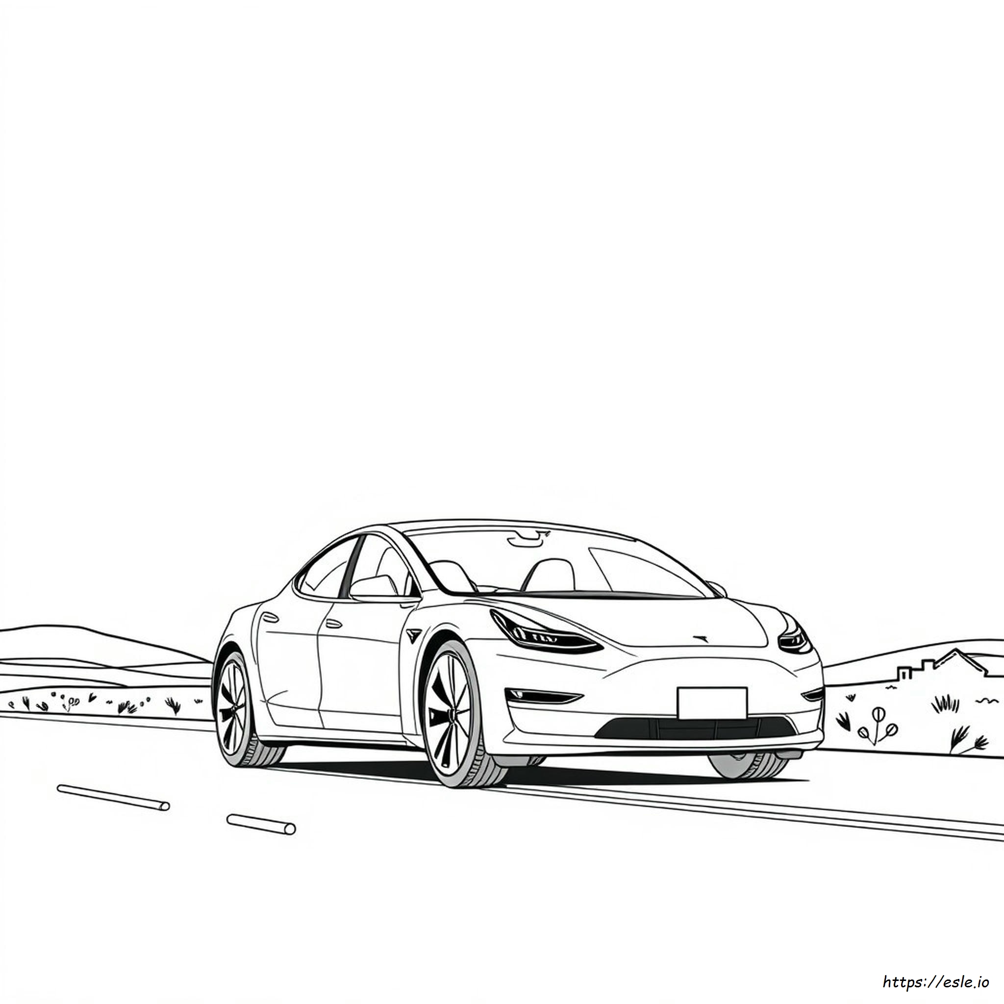 Tesla Car Colouring Pages