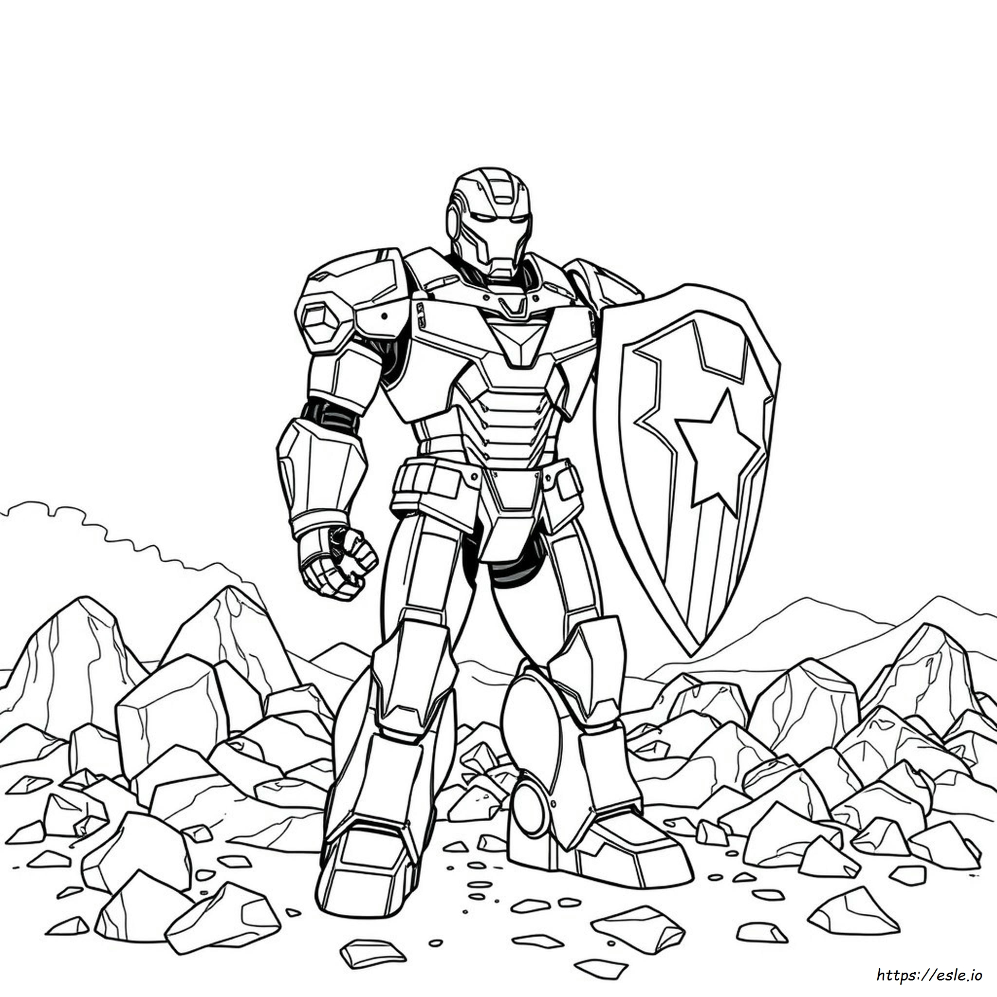 Iron Patriot Gambar Mewarnai