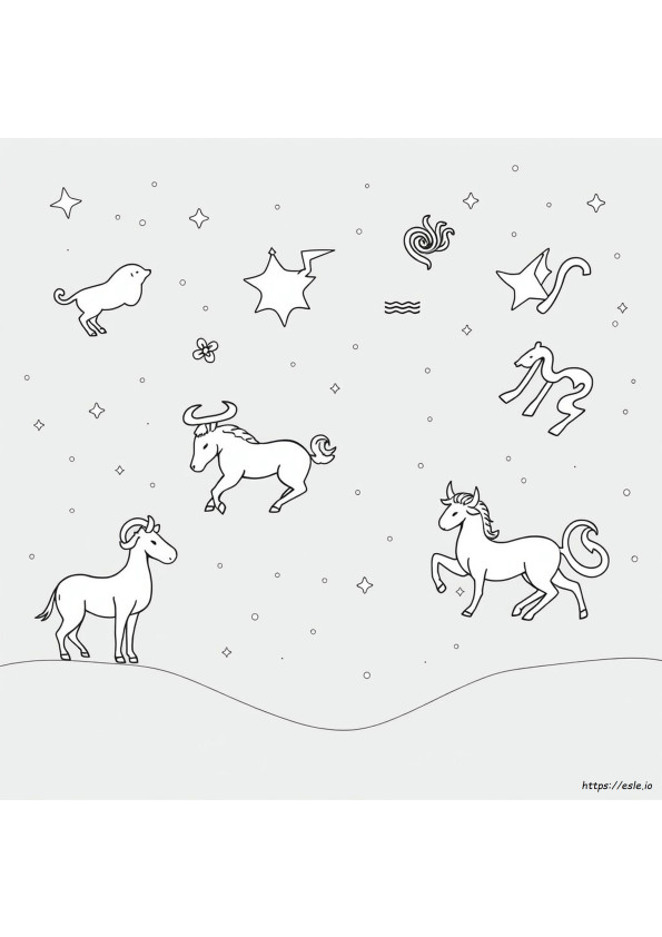 Zodiac Colouring Pages
