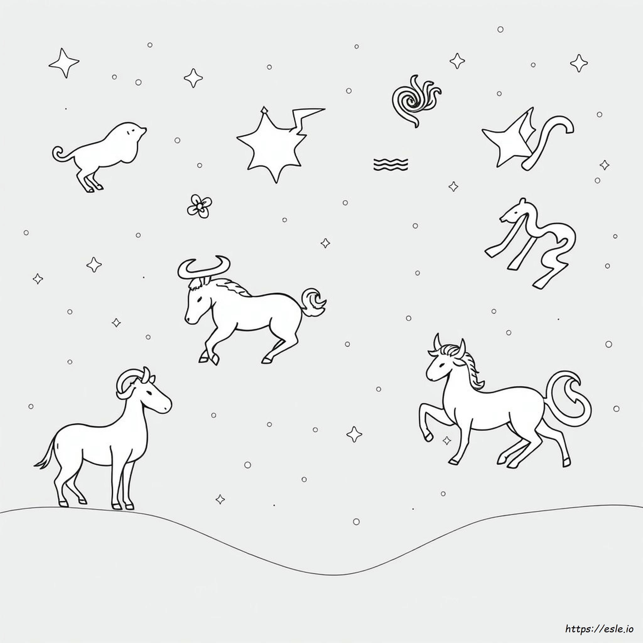 Zodiac Coloring Pages - Free Printable