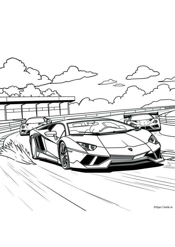 Lamborghini Coloring Supercar Sports Car Coloring Pages