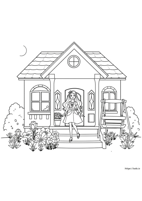 Barbie Dream House Coloring