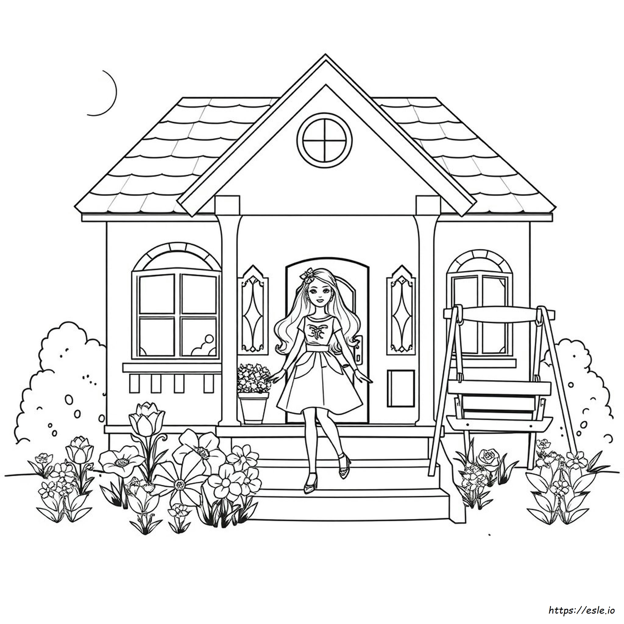 Mewarnai Gambar Rumah Impian Barbie