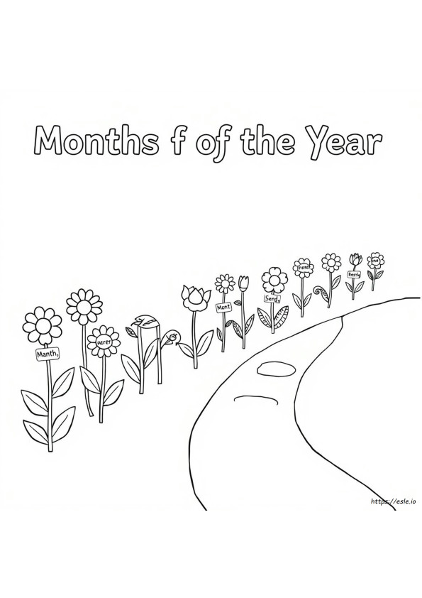 Months Of The Year Colouring Pages
