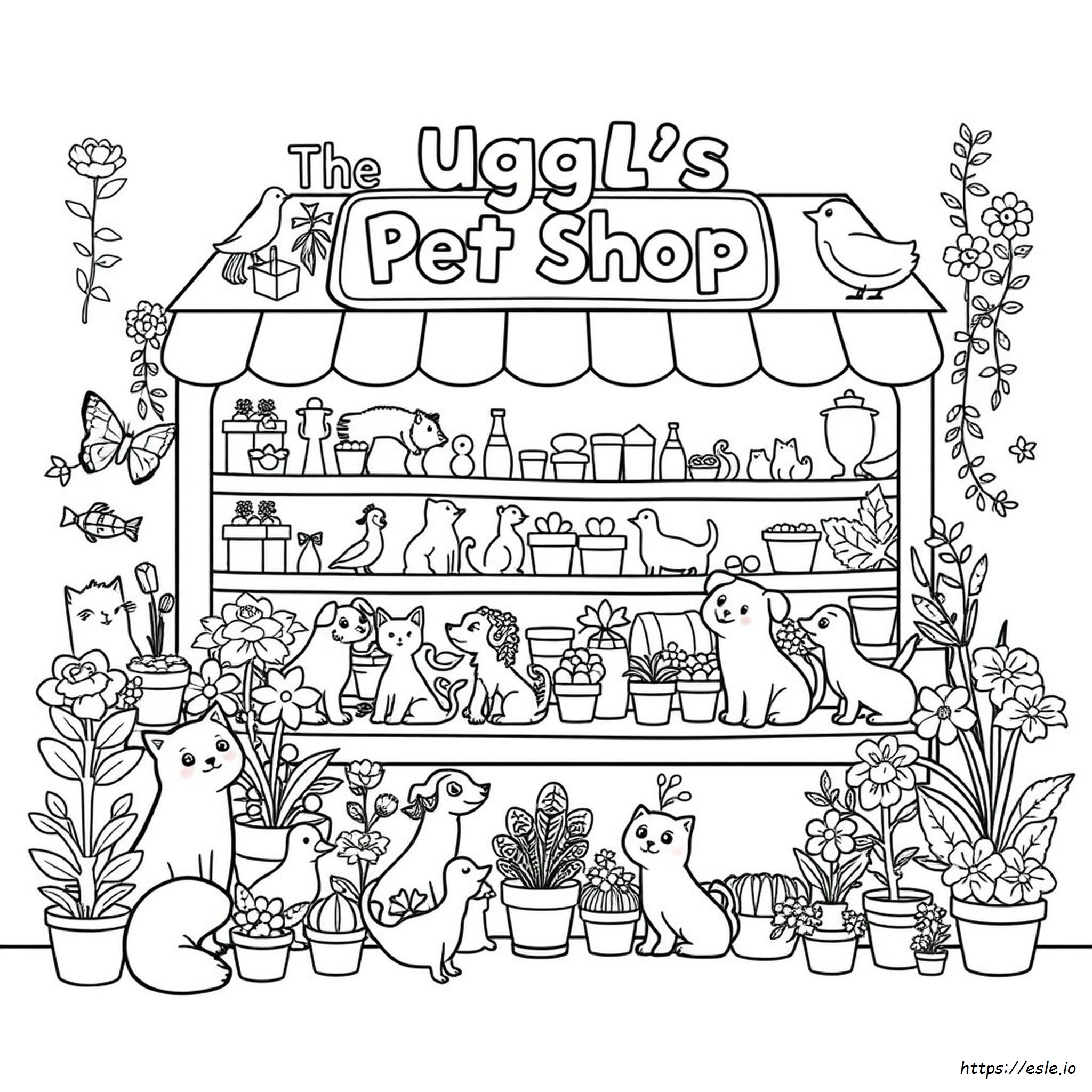 The Ugglys Pet Shop Coloring Pages - Free Printable Activity for Kids