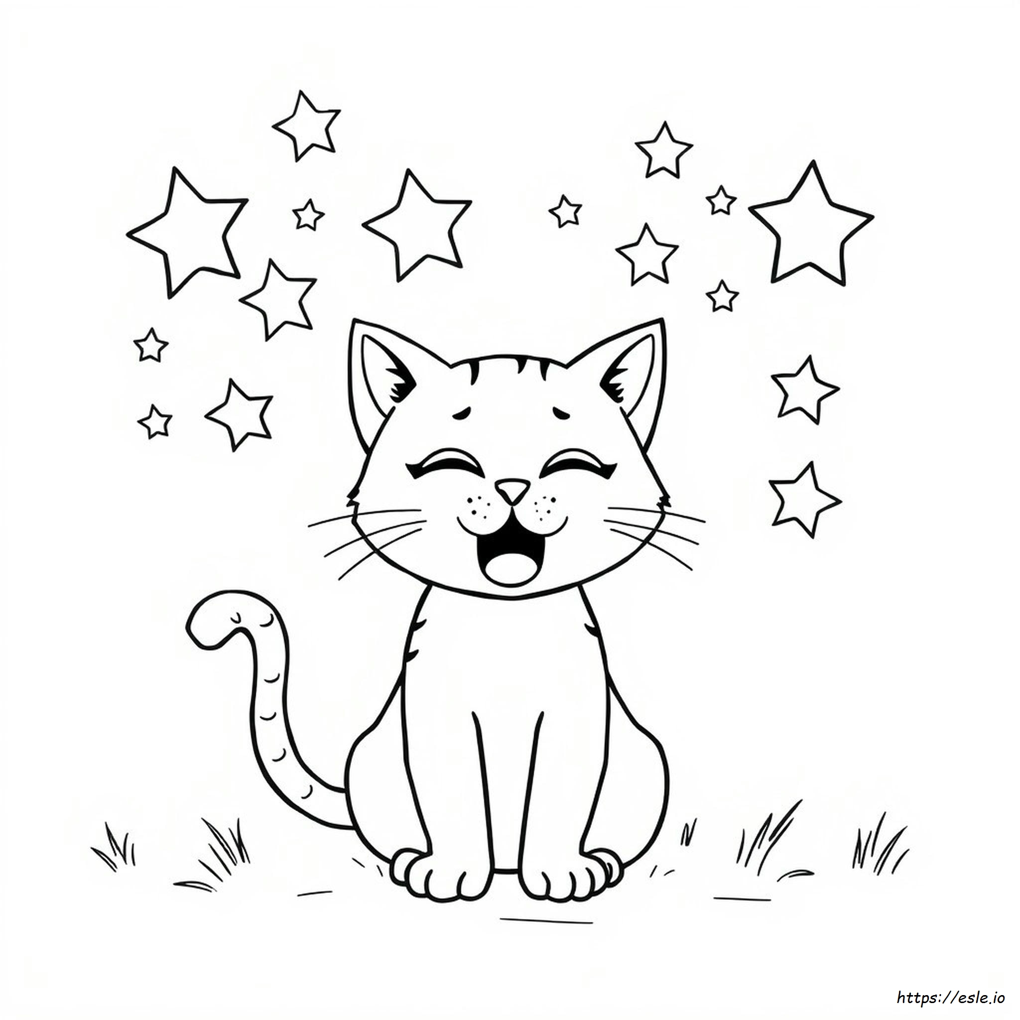 Swearing Cat Coloring Pages