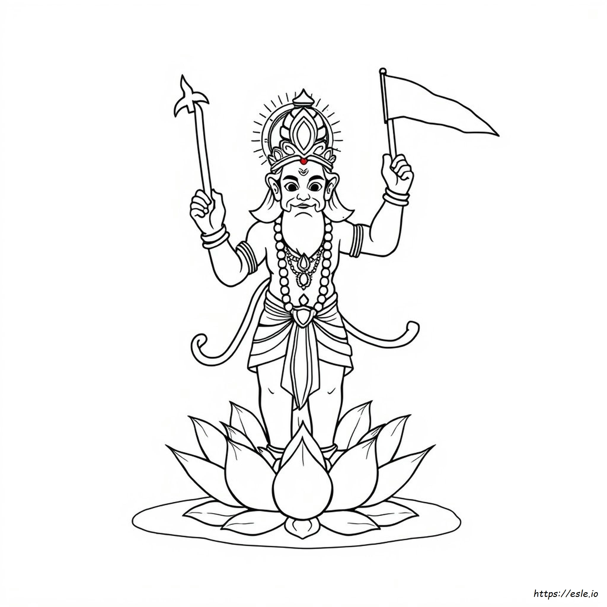 Lord Hanuman Colouring Pages
