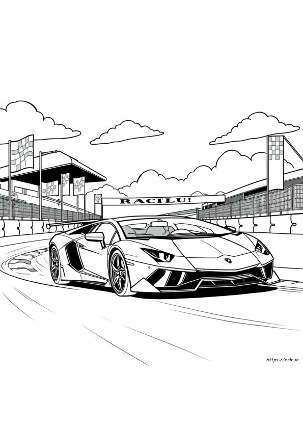 Lamborghini Car Colouring Pages