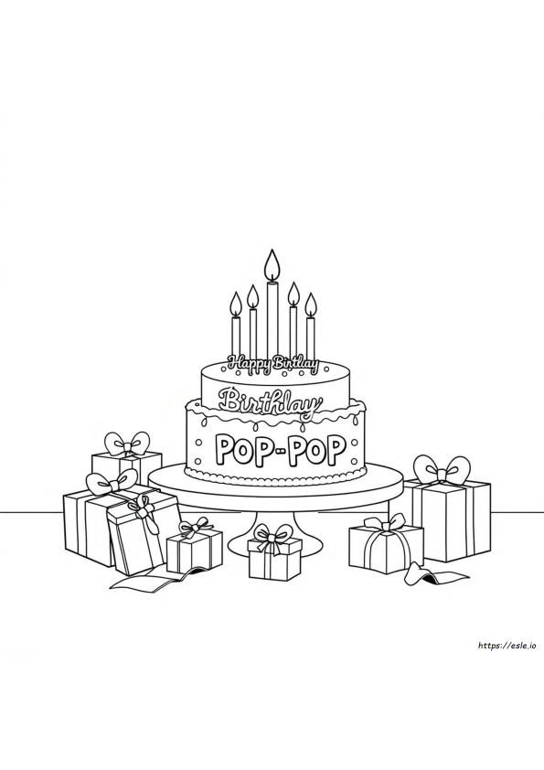 Happy Birthday Pop Pop Coloring Pages
