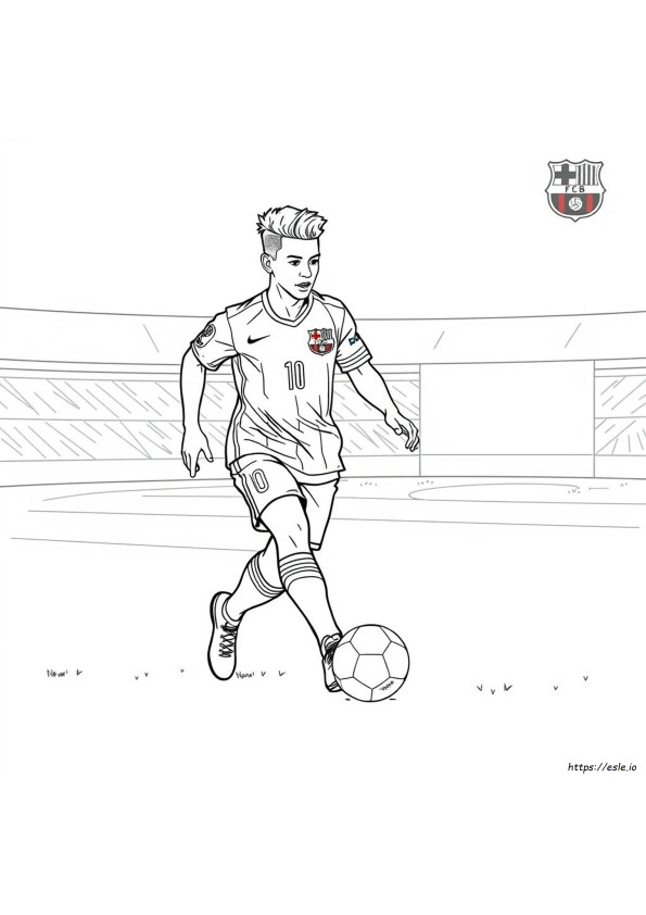 Neymar Jr Kleurplaten Barcelona