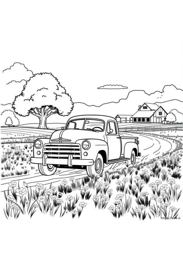 Disegni Da Colorare Camioncino Vintage