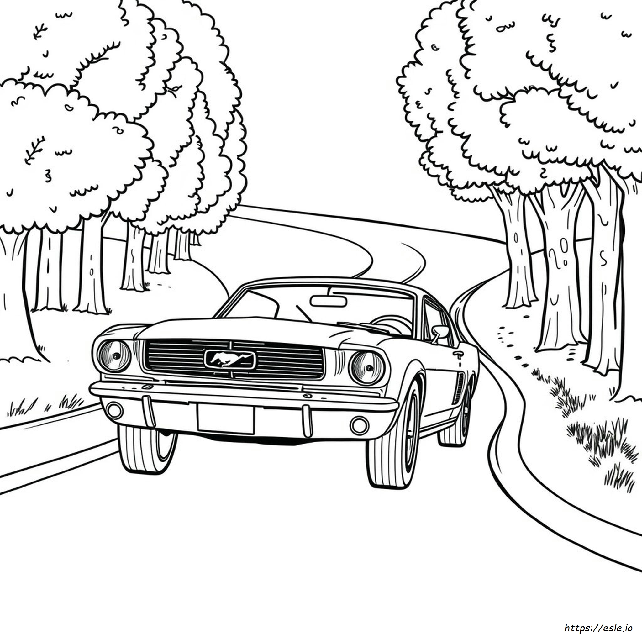 Gambar Mewarnai Kuda Mustang Gratis