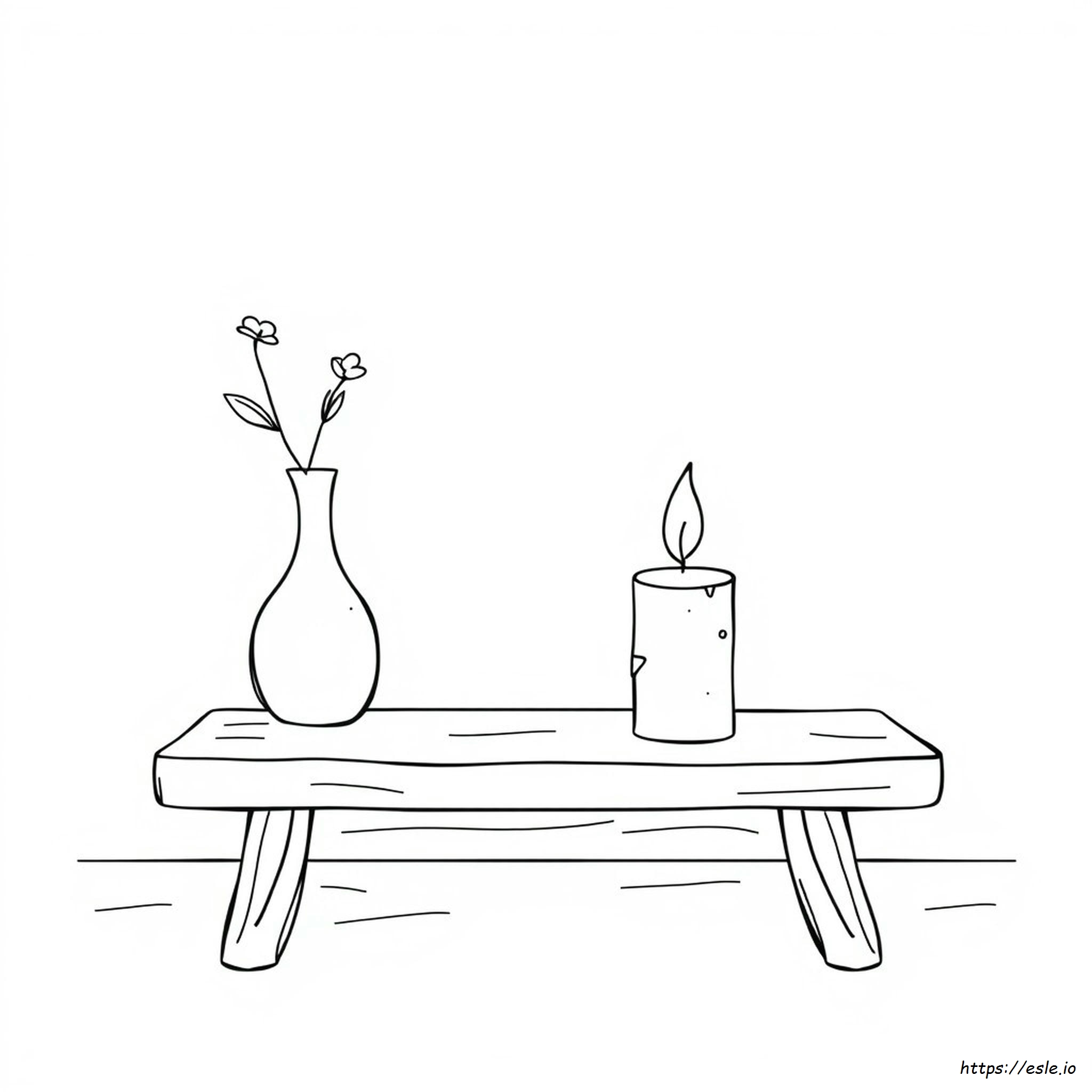 Candela Da Colorare: Immagine Gratis Da Stampare