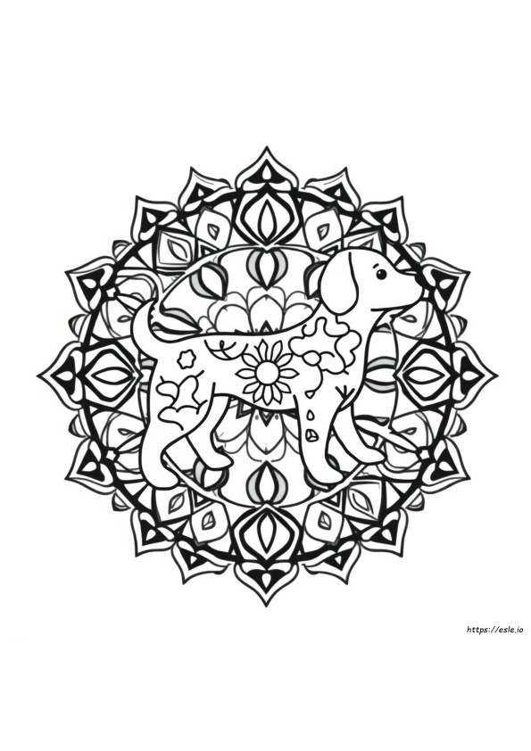 Dog Mandala Coloring