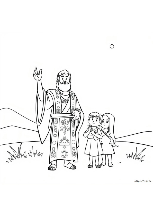 Gambar Mewarnai Yusuf Dan Jubah Berwarna-Warni