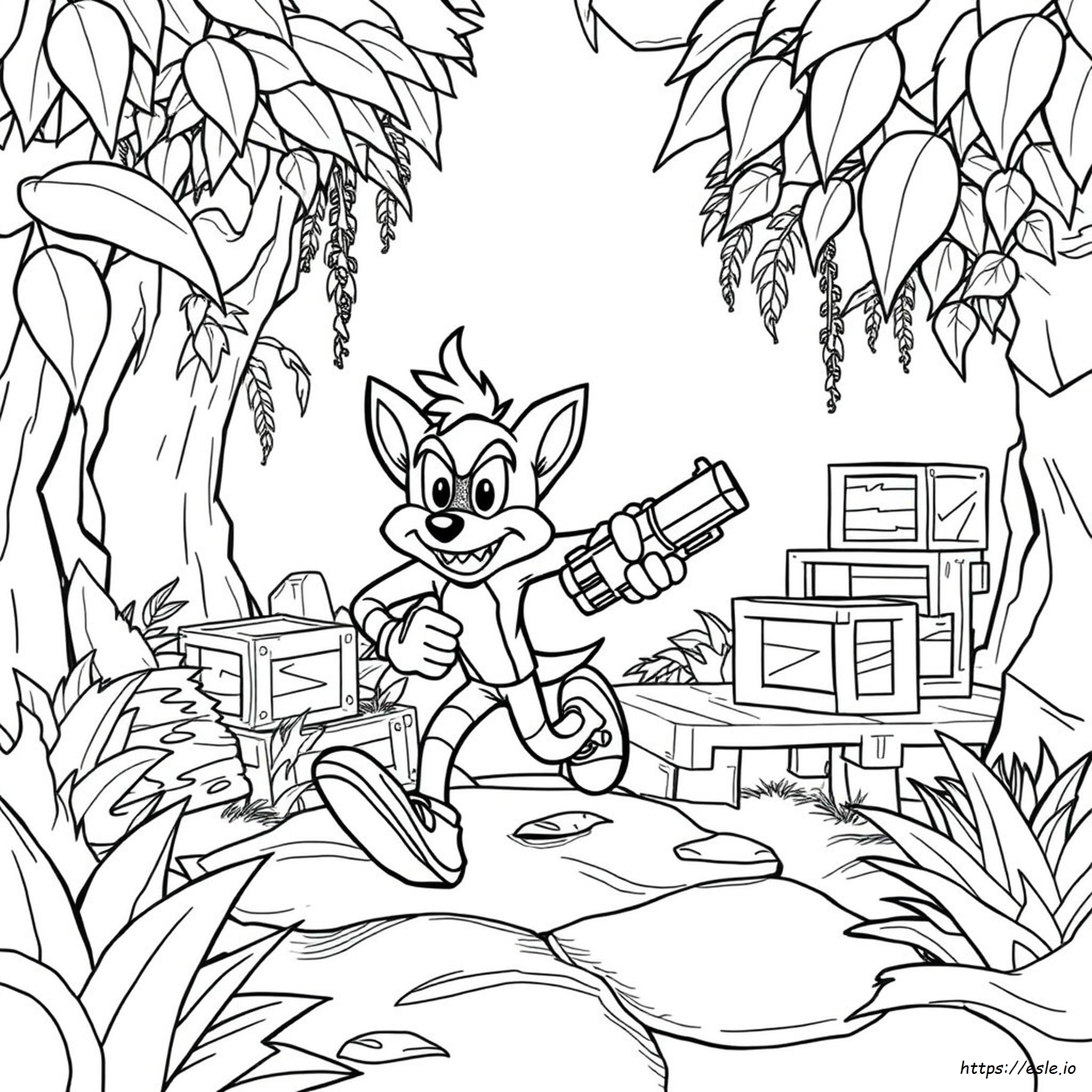 Crash Bandicoot Coloring Pages - Free Printable