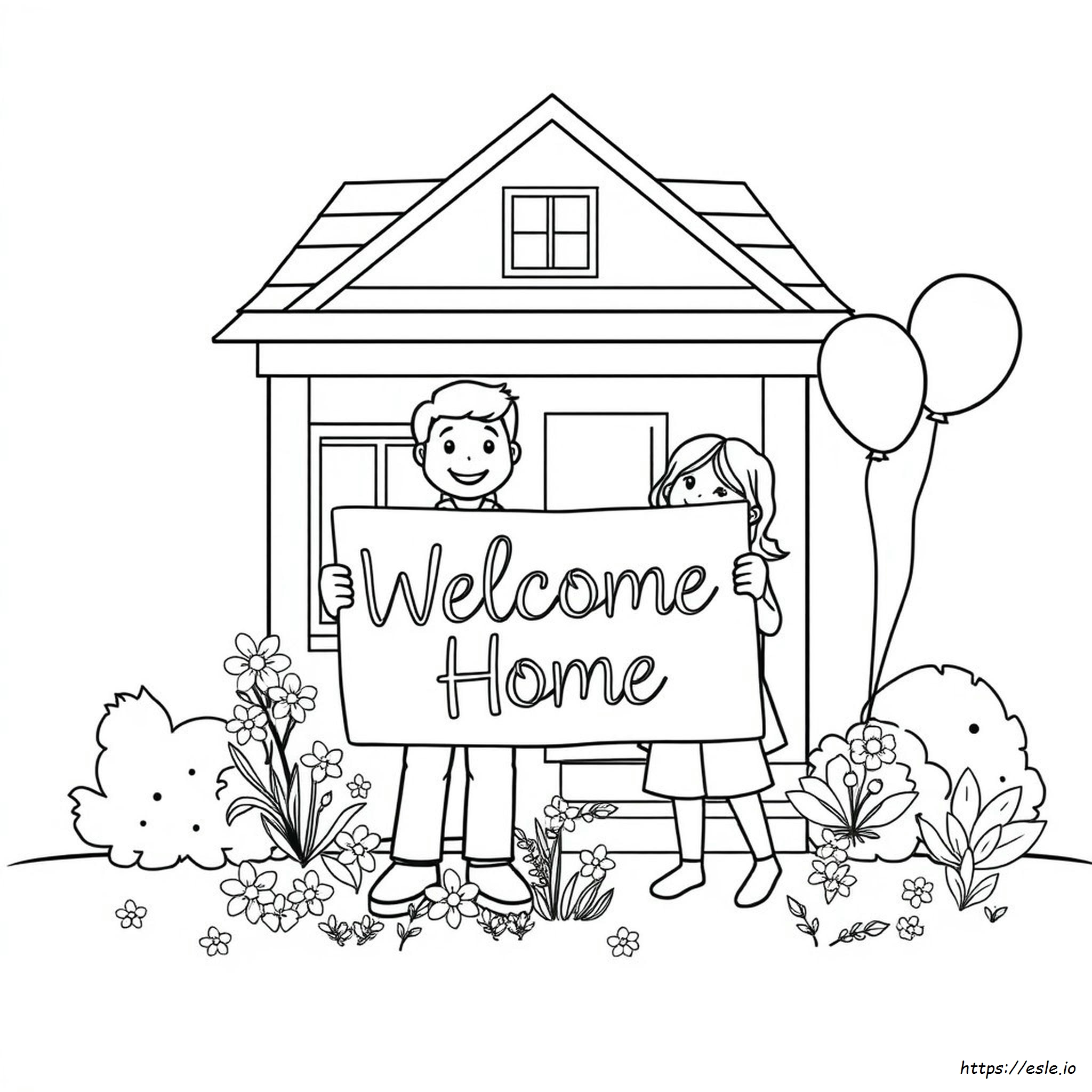 Welcome Home Coloring Pages