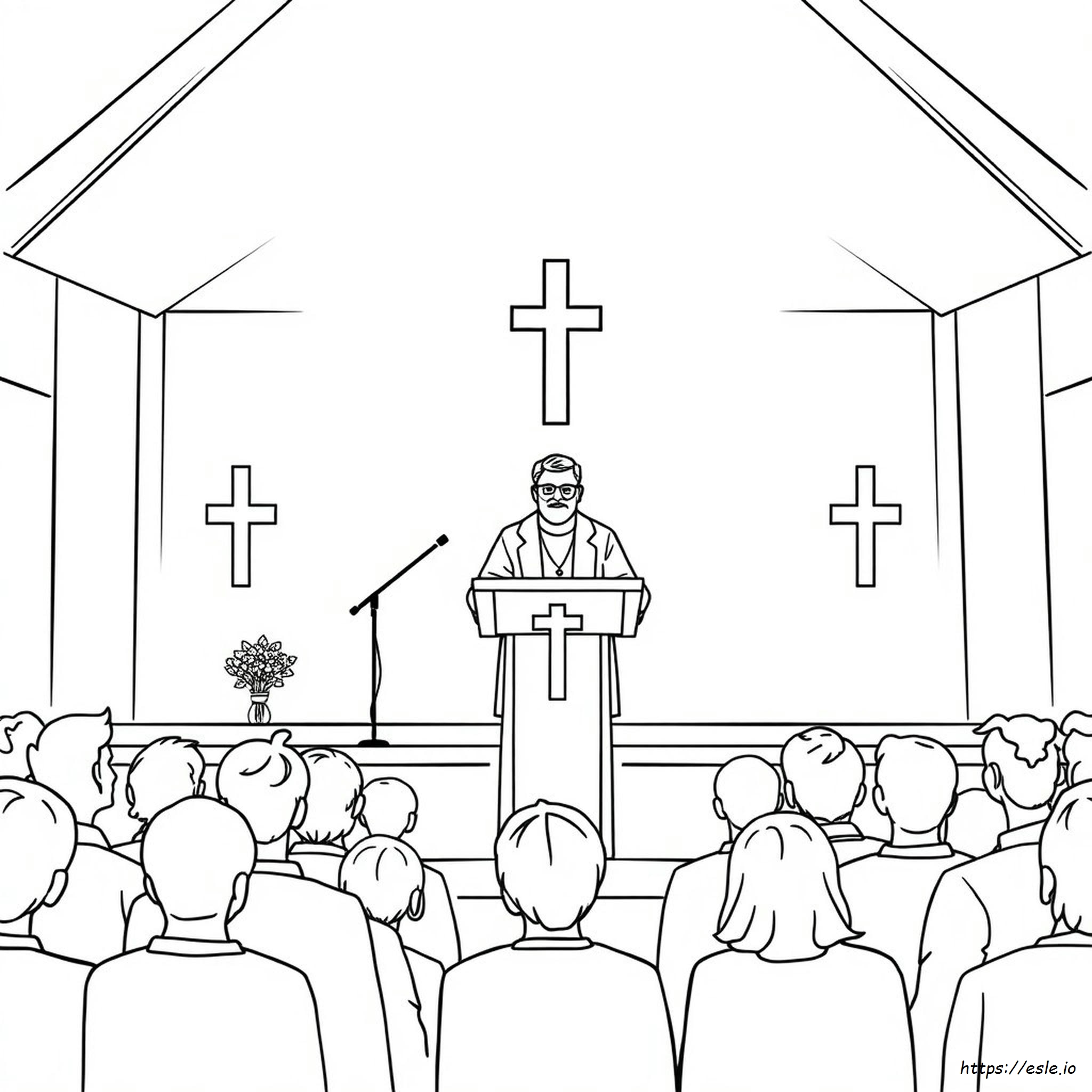 Pastor Coloring Page - Free Printable for Sunday School