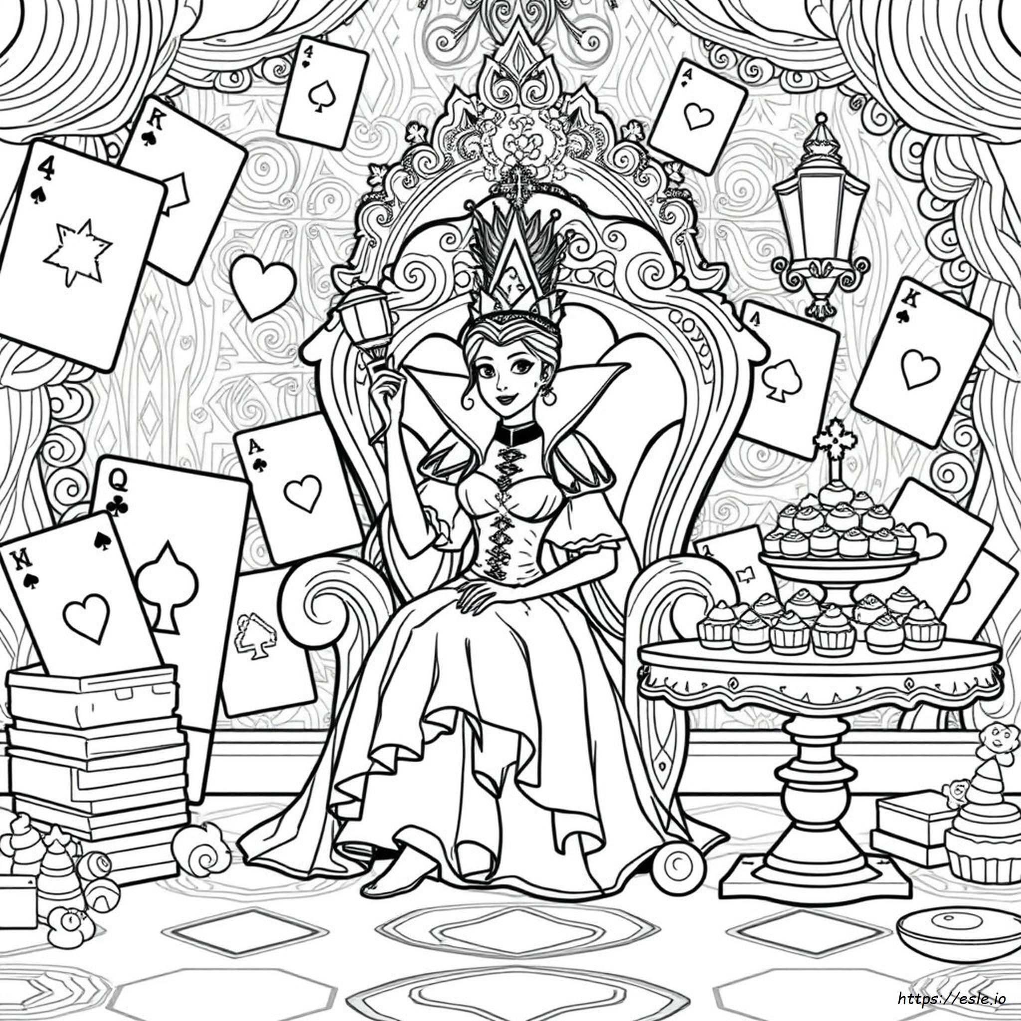 The Queen Of Hearts Coloring Pages