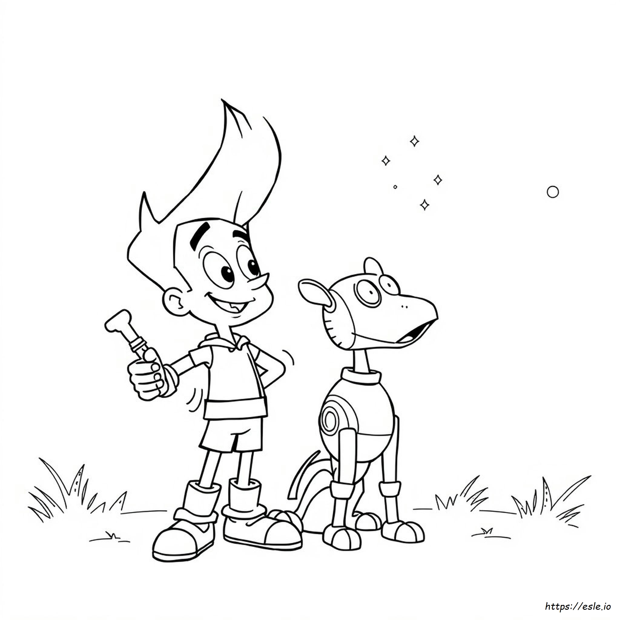 Jimmy Neutron Coloring Page - Free Printable
