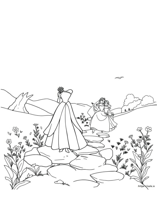 Princess Disney Cartoon Characters Coloring Pages